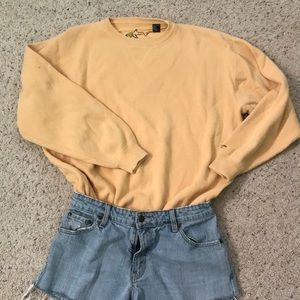 Vintage Greg Norman yellow crew neck sweater